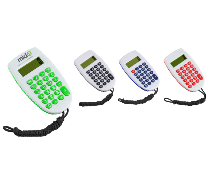 CALCULADORA CON BOTONES DE COLOR Y CORDON C238